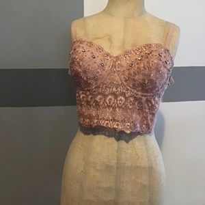 Vintage Blush pink Bustier
